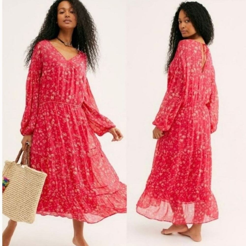 Free People Wallflower Floral Midi Small Dress